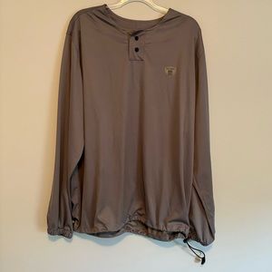 NFL Equipment Gray Long Sleeve Football Athletic Warmup Shirt Size Large